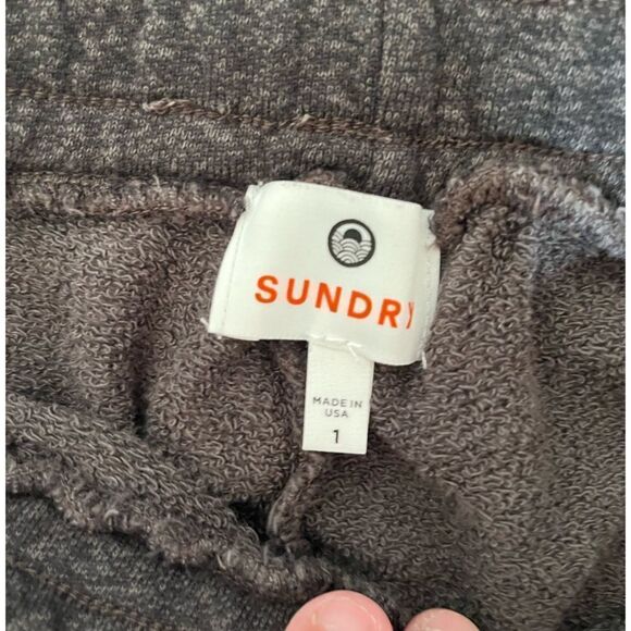 Sundry Black Pants with White Stripes - Picture 4 of 4